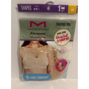 New Maidenform Flexees Cool Comfort Shaping‎ Bra, Size Medium Beige